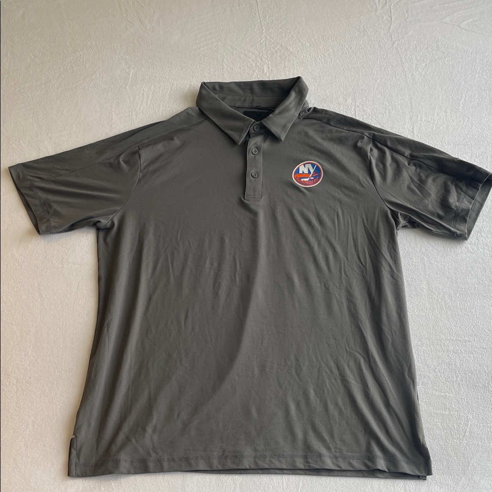 FANATICS DARK GRAY POLO SHIRT NY ISLANDERS LOGO NWT SIZE XL